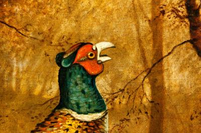 Late 19th Century Wood Frame Oil Canvas Painting