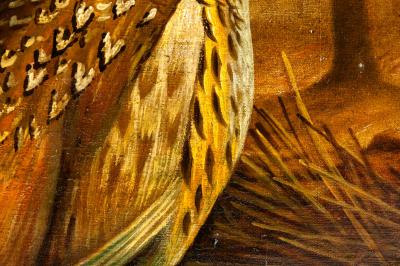 Late 19th Century Wood Frame Oil Canvas Painting