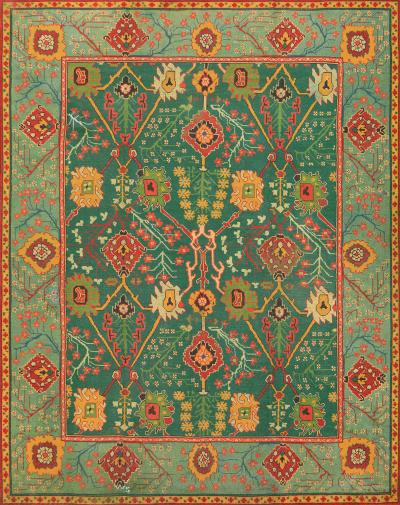 Late 19th Century Wool Donegal Rug from Ireland