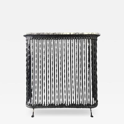 Late 19th Century Wrought Iron Marble Radiator Cover from a New York Apartment