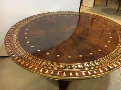 Late 19th Early 20th Century Russian Neoclassical Boule Inlaid Centre Tilt Table