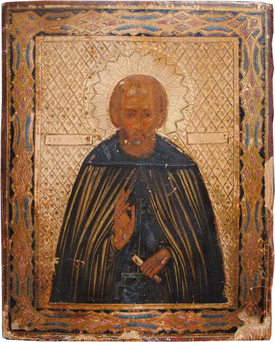 Late 19th c Russian wood Panel Icon