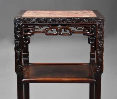 Late 19th century Chinese hardwood pot stand or table