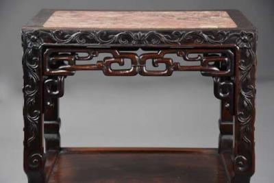Late 19th century Chinese hardwood pot stand or table