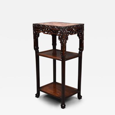 Late 19th century Chinese hardwood pot stand or table