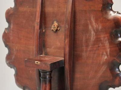Late 19thc Chippendale style mahogany piecrust tilt top tea table