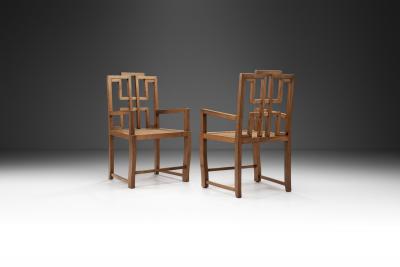 Late 20th Century Anglo Chinese Chairs with Caned Seats Europe 1980s