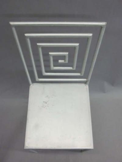 Late 20th Century Artist Made Aluminum Desk Side Chair by Jose Pascual