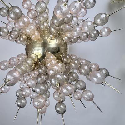 Late 20th Century Brass Balloton Murano Glass Sputnik Chandelier