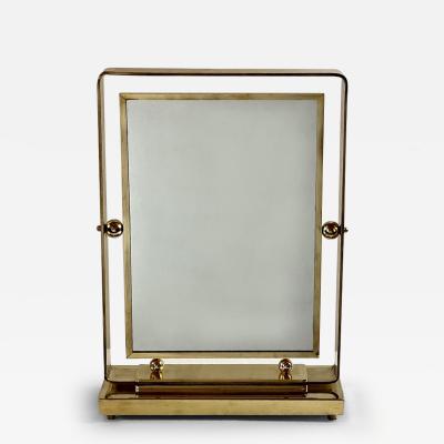 Late 20th Century Italian Brass Double Sided Table Mirror