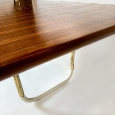 Late 20th Century Macassar Ebony Veneered Dining Table with Iron Basement