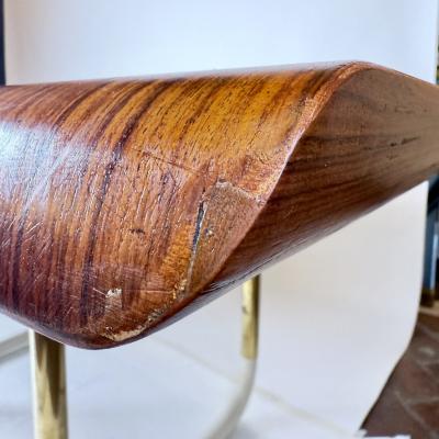 Late 20th Century Macassar Ebony Veneered Dining Table with Iron Basement