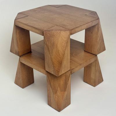 Late 20th Century Pair of Italian Squared Wooden Pedestals