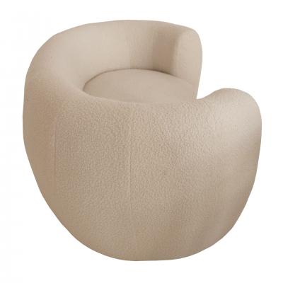 Late 20th Century Wool and Solid Wood Curved Sofa Italy