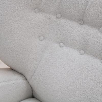 Late 20th Century Wool and Solid Wood Pair of Armchairs Norway