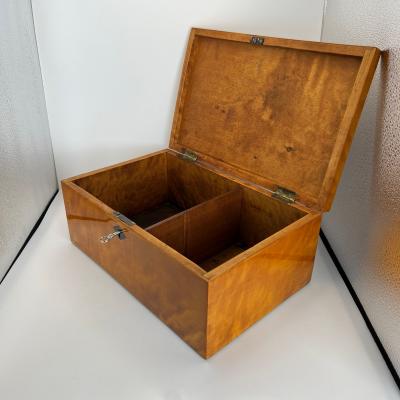 Late Biedermeier Box Birch Solid Wood Northern Germany circa 1840