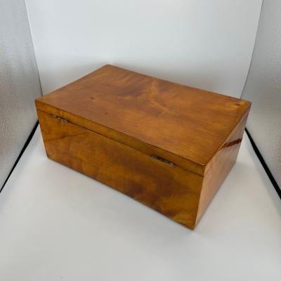 Late Biedermeier Box Birch Solid Wood Northern Germany circa 1840