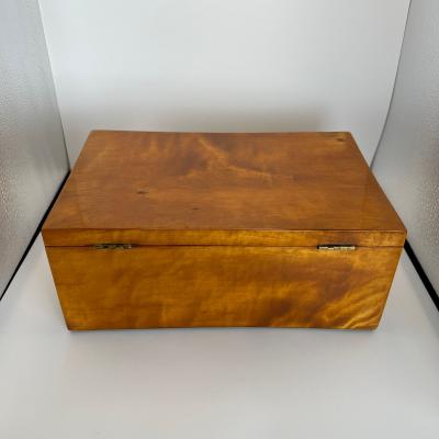 Late Biedermeier Box Birch Solid Wood Northern Germany circa 1840