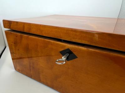 Late Biedermeier Box Birch Solid Wood Northern Germany circa 1840