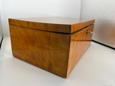 Late Biedermeier Box Birch Solid Wood Northern Germany circa 1840
