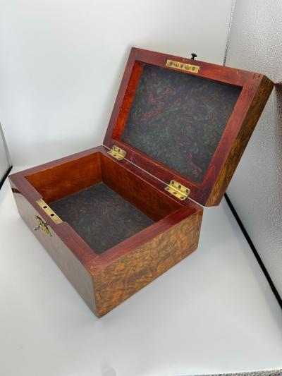 Late Biedermeier Box Walnut and Walnut Burl Austria circa 1850
