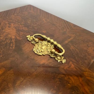 Late Biedermeier Box Walnut and Walnut Burl Austria circa 1850