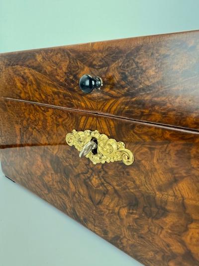 Late Biedermeier Box Walnut and Walnut Burl Austria circa 1850
