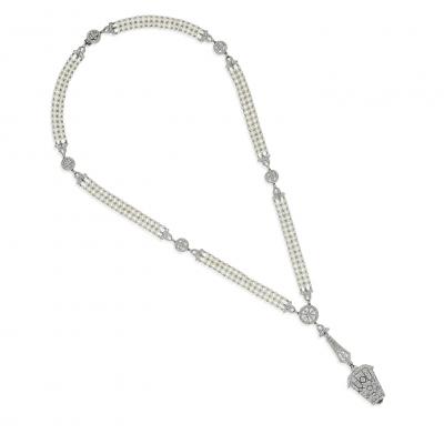 Late Edwardian Pendant Watch Sautoir