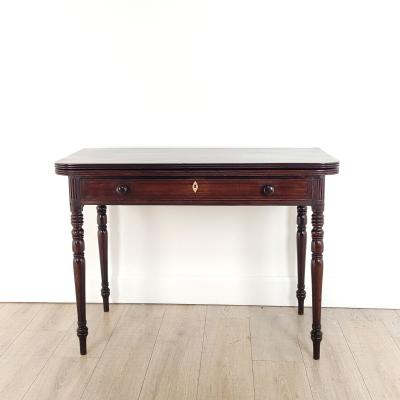 Late English Regency Period Mahogany Tea Table circa 1820
