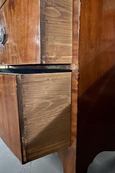 Late George III Mahogany Bowfront Chest on Chest