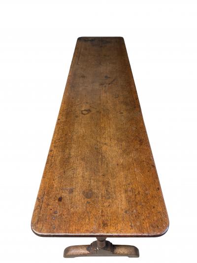 Late George III Oak Trestle Table
