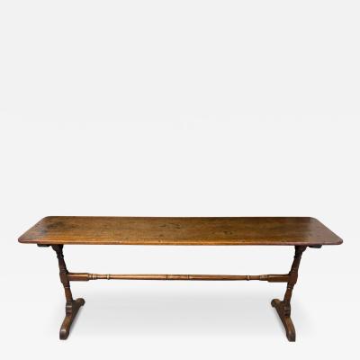 Late George III Oak Trestle Table