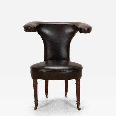 Late Georgian Mahogany and Leather Reading Chair