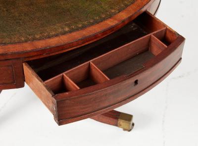 Late Georgian Reeded Leg Drum Table