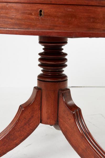 Late Georgian Reeded Leg Drum Table