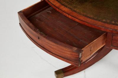 Late Georgian Reeded Leg Drum Table