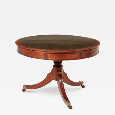 Late Georgian Reeded Leg Drum Table