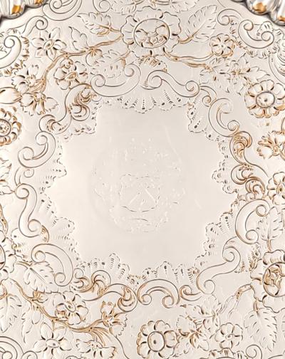 Late Georgian Sheffield Plate Footed Salver England circa 1830