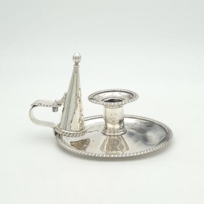 Late Georgian Sterling Chamberstick London England circa 1814