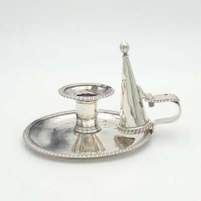 Late Georgian Sterling Chamberstick London England circa 1814