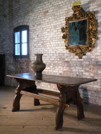 Late Gothic 16th century North European Oak Trestle Table