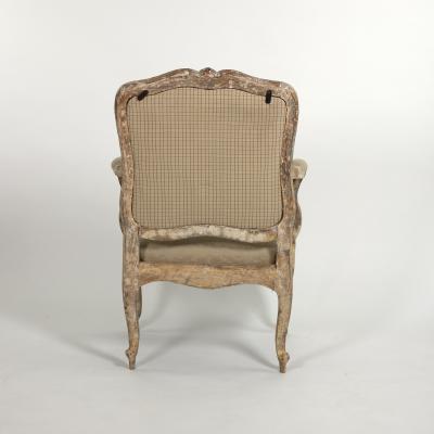 Late Gustavian Period Painted Open Arm Chair Sweden circa 1810
