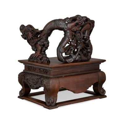Late Qing Dynasty Hongmu Armchairs