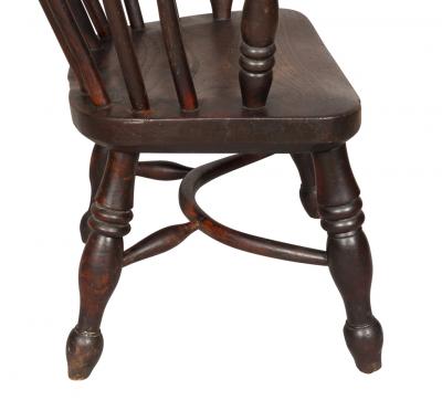 Late Regency Childs Yew and Elm Windsor Armchair