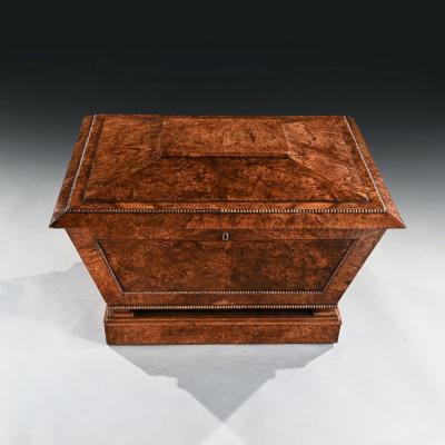 Late Regency George Iv Period Wine Cooler Cellarette In Pollard Oak