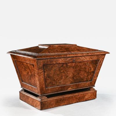 Late Regency George Iv Period Wine Cooler Cellarette In Pollard Oak