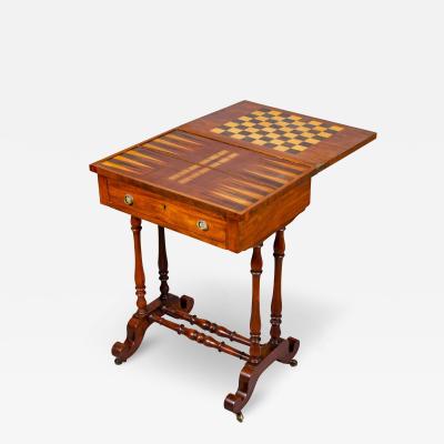 Late Regency Mahogany Games Table