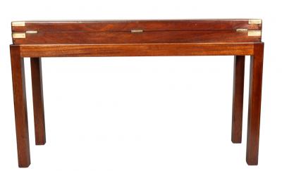 Late Regency Mahogany and Brass Gun Box on Base