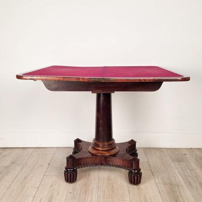 Late Regency Period Pedestal Game Table England circa 1825