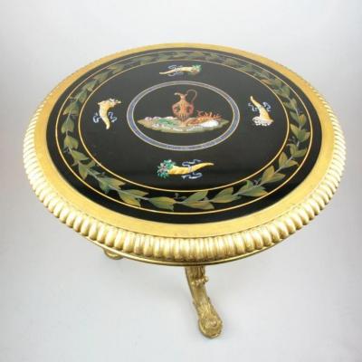 Late Regency gilt wood centre table attributed to Gillows